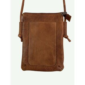Latico Brown Leather Crossbody Bag With Adjustable Strap Pre-owned.